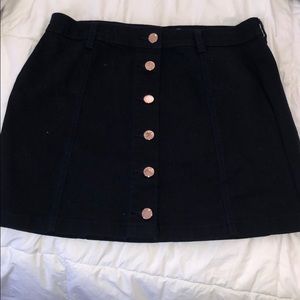Denim button down skirt